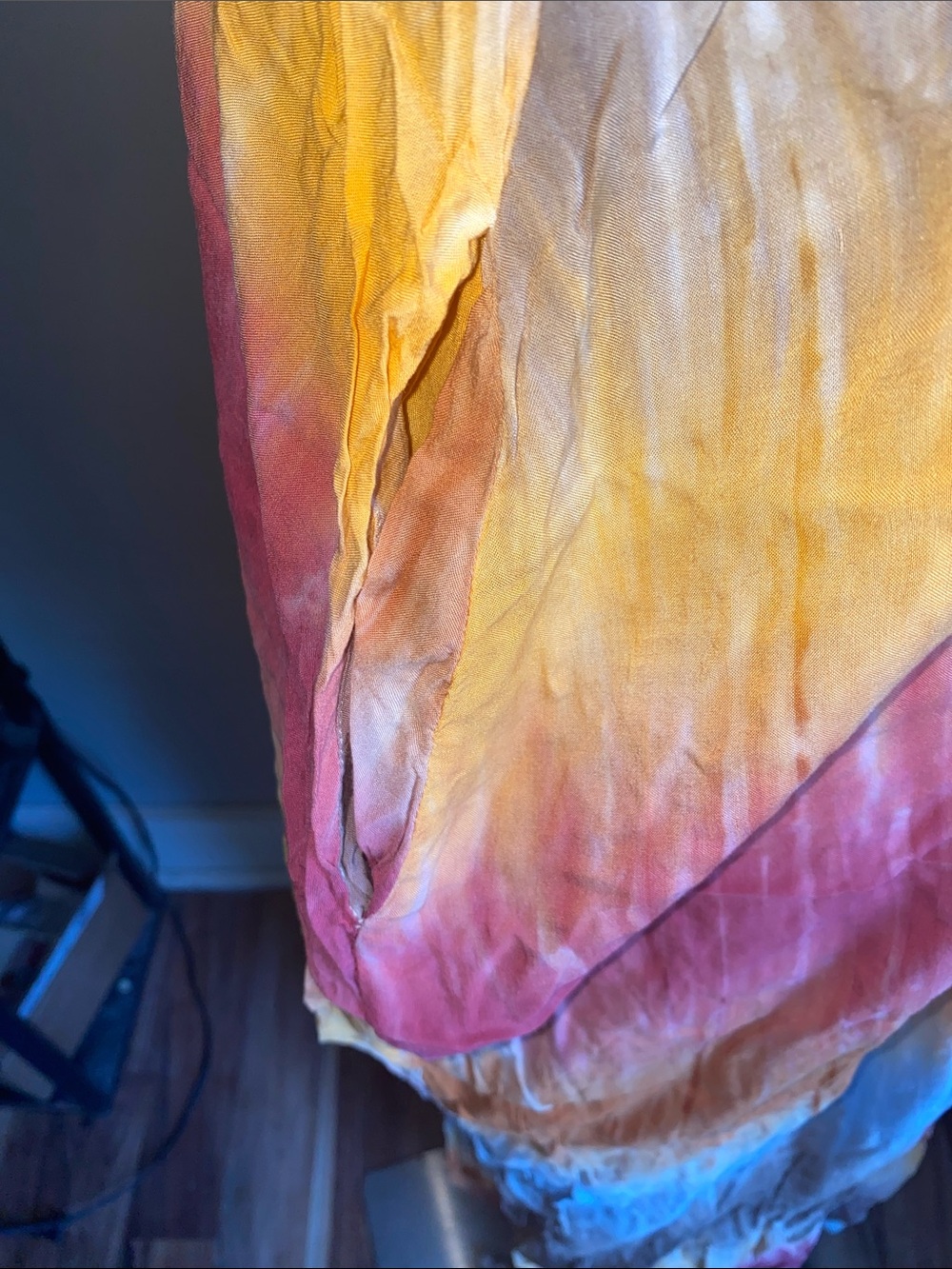lovestitch Multicolor Tie-Dye V-Neck Maxi Slip Dress - Picture 7 of 10